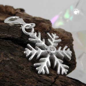 Anhänger Charm Schneeflocke 925 Sterlingsilber