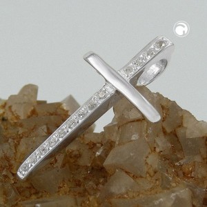 Anhänger Kreuz mit Zirkonias 925 Sterlingsilber