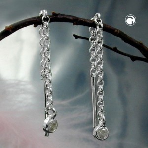 Durchzieher Zirkonia 925 Sterlingsilber