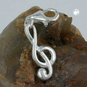 Anhänger Charm Notenschlüssel 925 Sterlingsilber