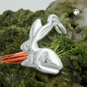 Anhänger Hase glänzend 925 Sterlingsilber