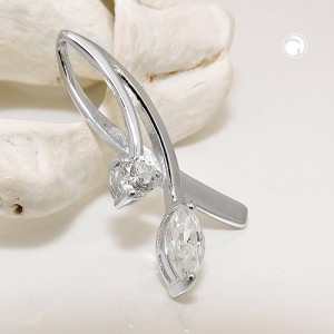 Anhänger Zirkonia rhodiniert 925 Sterlingsilber
