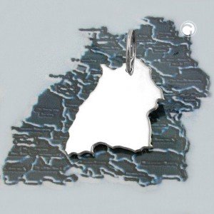 Anhänger BRD-Bundesland Baden-Württemberg 925 Sterlingsilber