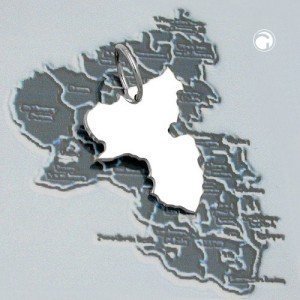 Anhänger BRD-Bundesland Rheinland-Pfalz 925 Sterlingsilber