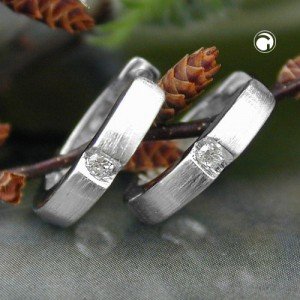 Creolen Ohrringe kleiner Zirkonia weiß 925 Sterlingsilber