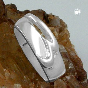 Anhänger Schlaufe-glänzend matt 925 Sterlingsilber