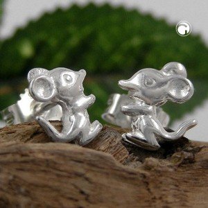 Ohrstecker Maus verbödet 925 Sterlingsilber