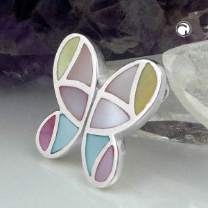 Anhänger Schmetterling Perlmutt 925 Sterlingsilber