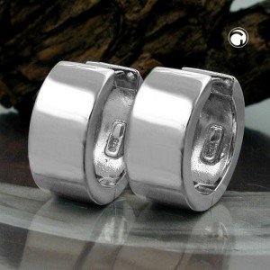 Creolen Ohrringe 15x6mm glänzend 925 Sterlingsilber