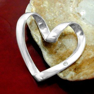 Anhänger Herz mit Zirkonia 925 Sterlingsilber