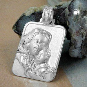 Anhänger Maria mit Jesuskind 925 Sterlingsilber