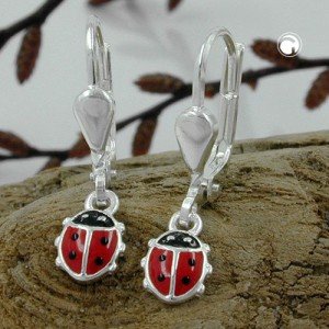 Ohrring Ohrring Marienkäfer 925 Sterlingsilber