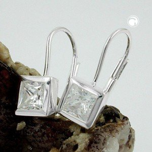 Ohrring Zirkonia Viereck 925 Sterlingsilber