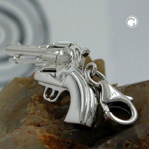 Anhänger Charm Revolver 925 Sterlingsilber