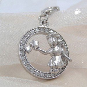 Anhänger Charm Jungfrau 925 Sterlingsilber