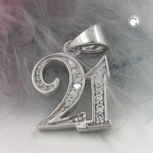Anhänger 21 mit Zirkonias 925 Sterlingsilber