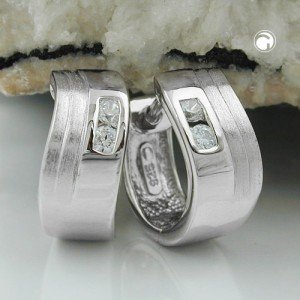 Creolen Ohrringe Zirkonias 925 Sterlingsilber