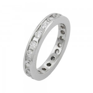 Ring besetzt mit Zirkonia Silber 925 Größe 58