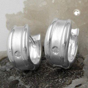 Creolen Ohrringe mit Zirkonia 925 Sterlingsilber