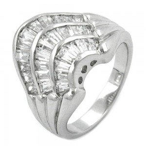 Ring Zirkonia weiß 925 Silber Größe 54