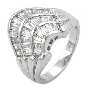 Ring Zirkonia weiß 925 Silber Größe 56
