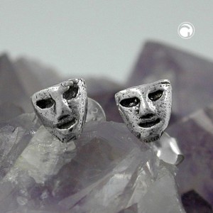 Ohrstecker kleine Maske 925 Sterlingsilber