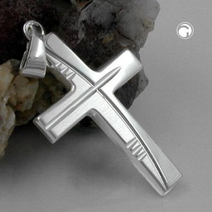 Anhänger Kreuz diamantiert 925 Sterlingsilber