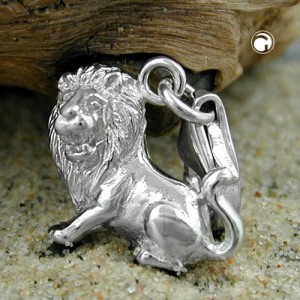 Anhänger Charm Löwe 925 Sterlingsilber