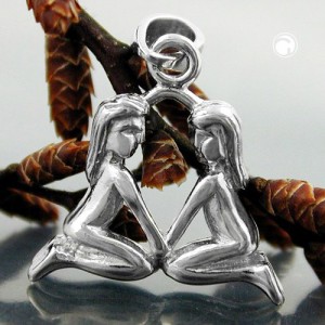 Anhänger Zwilling 925 Sterlingsilber
