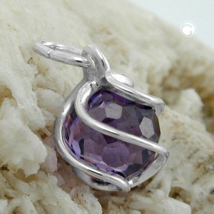 Anhänger Zirkonia amethyst 925 Sterlingsilber