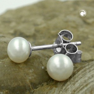 Ohrstecker ca. 4mm Zuchtperle 925 Sterlingsilber