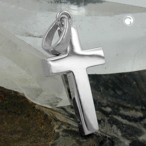 Anhänger Kreuz rhodiniert 925 Sterlingsilber