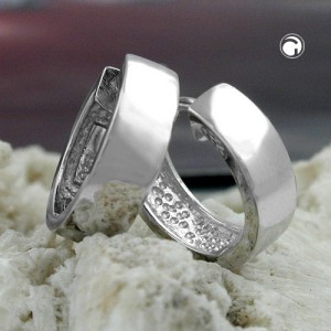 Creolen Ohrringe 45mm rhodiniert 925 Sterlingsilber