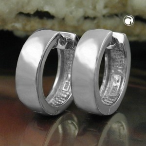 Creolen Ohrringe ca. 17x5mm rhodiniert 925 Sterlingsilber