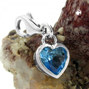 Anhänger Charm Herz Zirkonia 925 Sterlingsilber