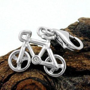 Anhänger Charm Fahrrad 925 Sterlingsilber