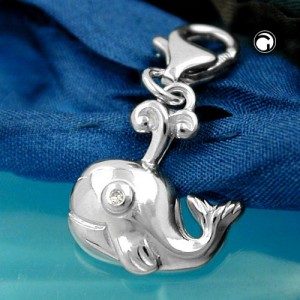 Anhänger Charm Walfisch 925 Sterlingsilber