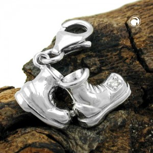 Anhänger Charm Wanderschuhe 925 Sterlingsilber