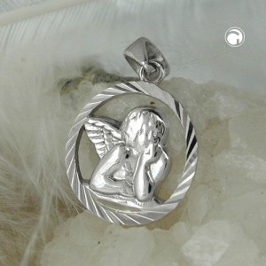 Anhänger Engel rhodiniert 925 Sterlingsilber