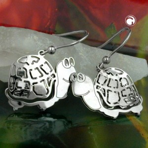 Ohrhaken Schildkröte 925 Sterlingsilber