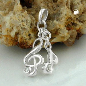 Anhänger Notenschlüssel 925 Sterlingsilber