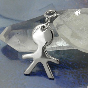 Anhänger Junge glänzend 925 Sterlingsilber