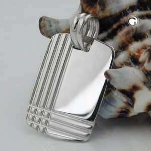 Anhänger Gravurplatte mit Muster 925 Sterlingsilber