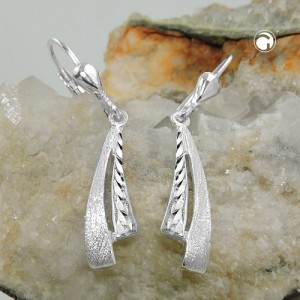 Ohrring matt-glänzend 925 Sterlingsilber