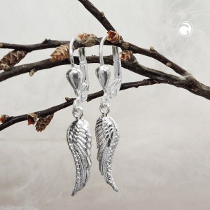 Ohrring Flügel glänzend 925 Sterlingsilber