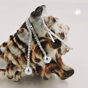 Durchzieher Kette mit Kugel 925 Sterlingsilber