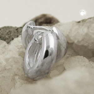 Creolen Ohrringe KlappCreolen Ohrringe 125x4mm 925 Sterlingsilber