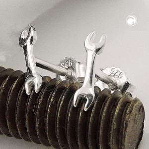Ohrstecker Schraubenschlüssel 925 Sterlingsilber