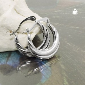 Creolen Ohrringe mit Muster 925 Sterlingsilber