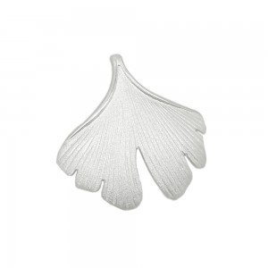 Anhänger Ginkgoblatt matt-glänzend 925 Sterlingsilber